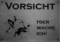 Preview: Edelstahl Warnschild Bullterrier VORSICHT Hier wache ich!
